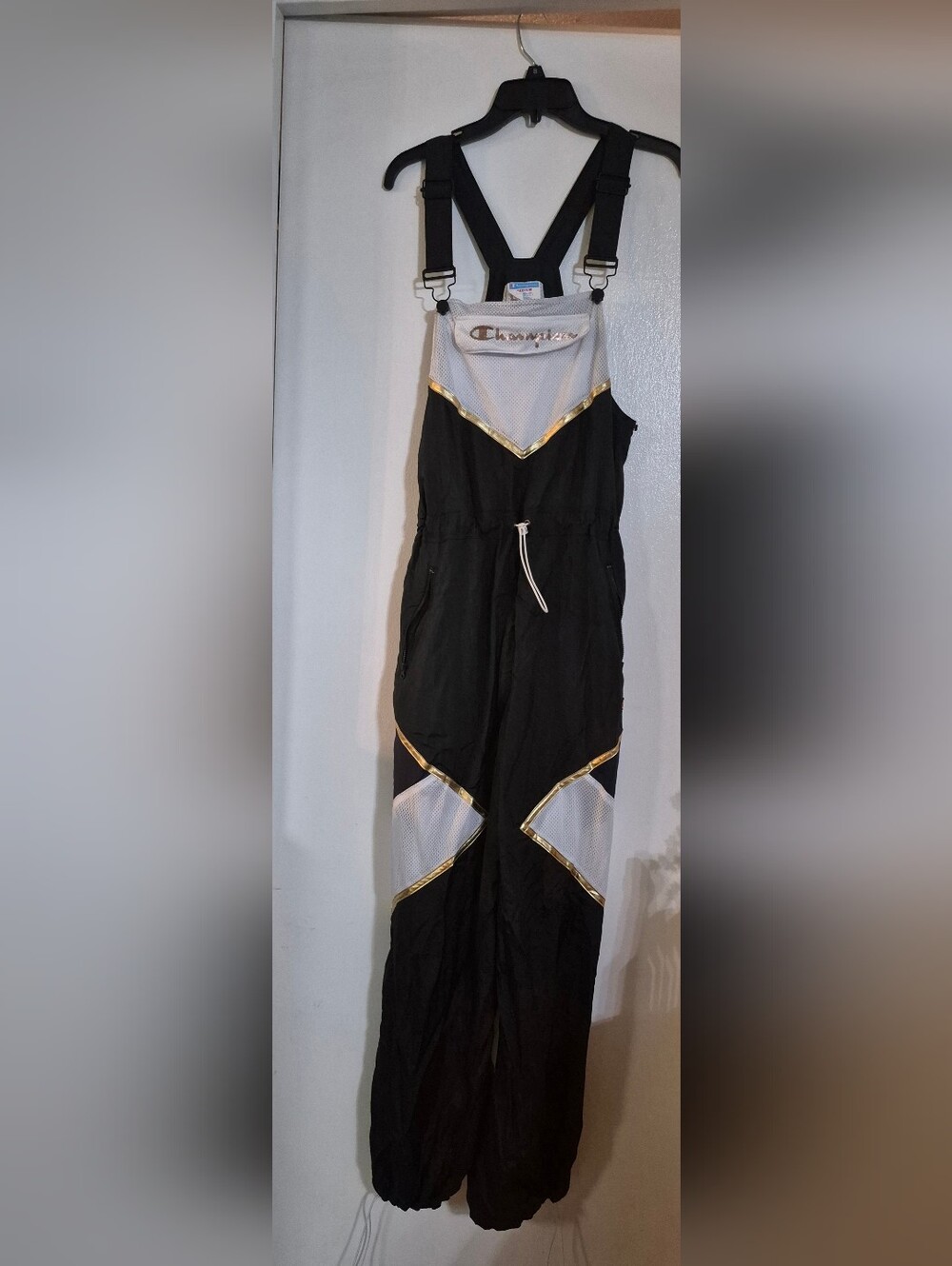 Champion Black Jumpsuit with Gold Trim